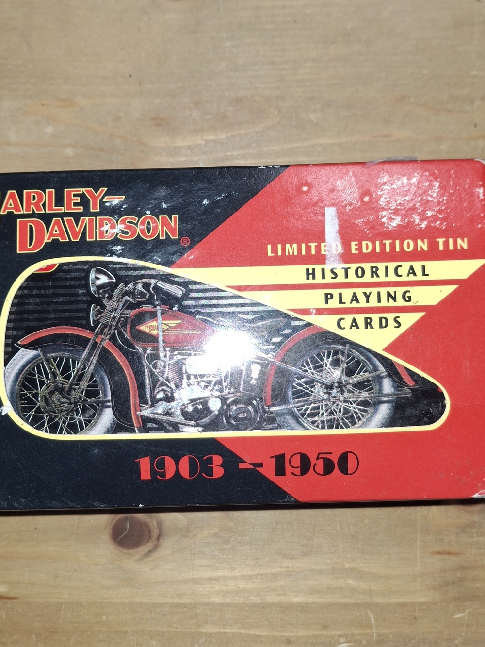 Harley-Davidson Limited Edition Tin Playing Cards - Red & Black